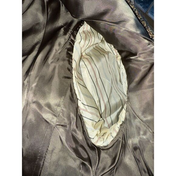 Vintage POLO Ralph Lauren Men’s Tweed Wool Jacket Suede Patch Throat Latch 42 44 - Picture 12 of 16